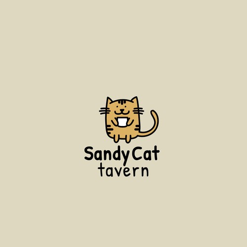 Funny cat logo