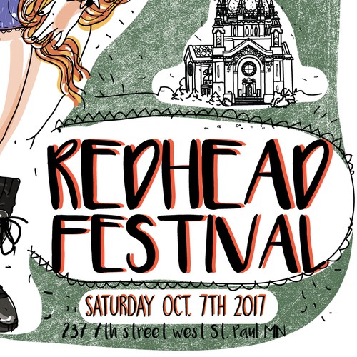 redhead festival poster
