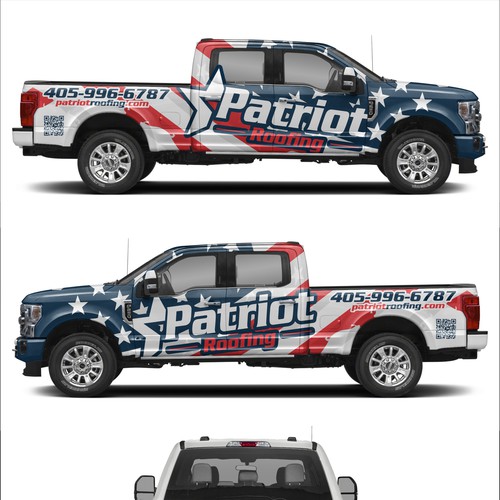 Patriot Roofing Truck Wrap