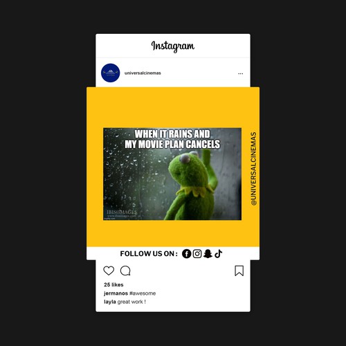 Social media post design