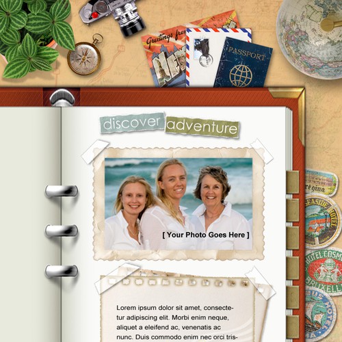 **ONE PAGE** TRAVEL/VACATION THEME "WEBSITE"
