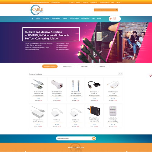 Clean and Modern Banner for E-commerce Cable Website