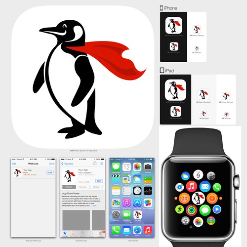 Create app icon set for mobile and Apple Watch consumer startup