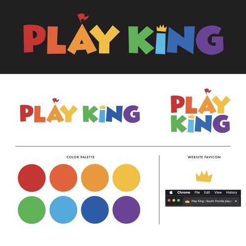 Fun, Bold, Playful Logo for "Play King" brand