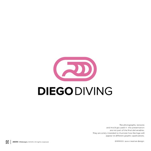 Logo design concept for DD - Diego Diving