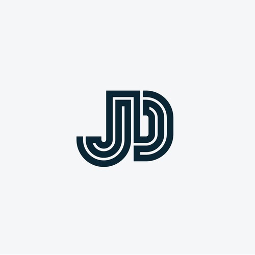 Bold JD letters logo