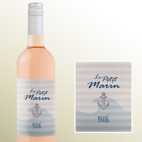 Concept d'étiquette pour une bouteille de Rosé