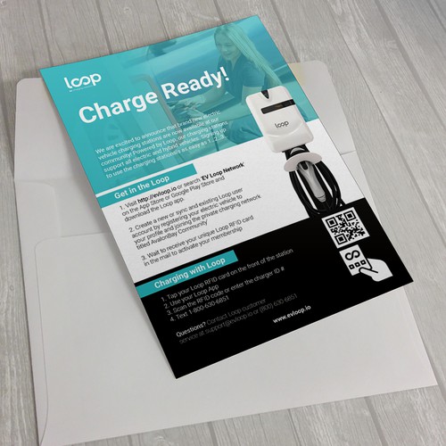 Flyer for electric vehicle charging station company