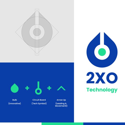 Modern logo concept for 2X0 Technology