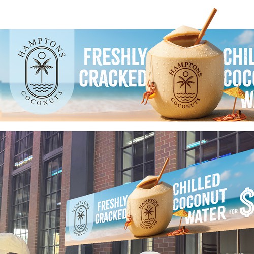 Vendor Stall Banner Design for Hamptons Coconuts