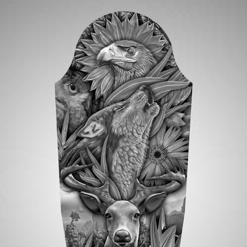 Forest Animals Full Sleeve Tattoo