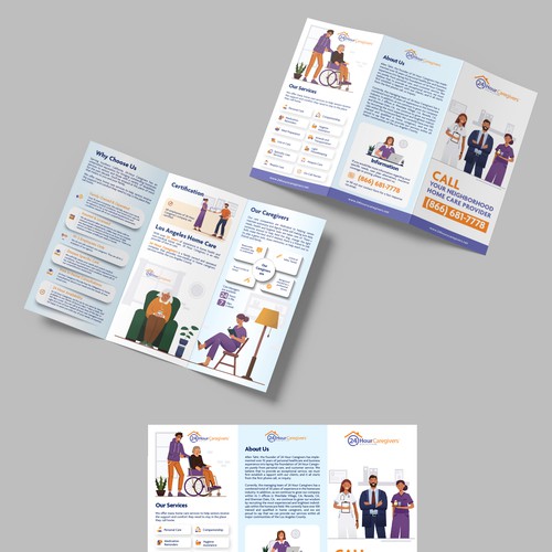 Design a fun Animated Brochure for a Senior Home Care company