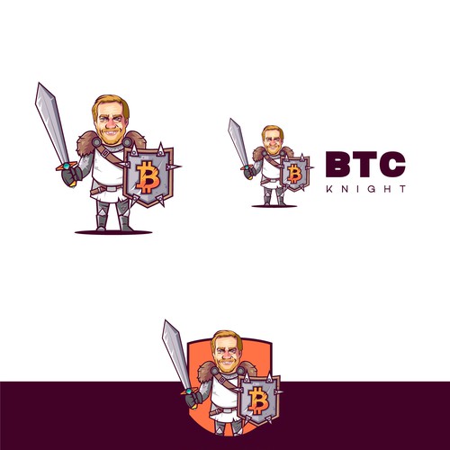 BTC knight Mascot logo