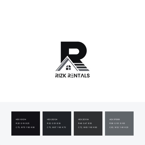 Rizk Rentals Logo Brand Identity Pack