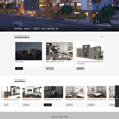 Create a sexy, sophisticated, modern website for a boutique realestate investment firm