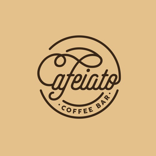 Round style logo for a coffee bar