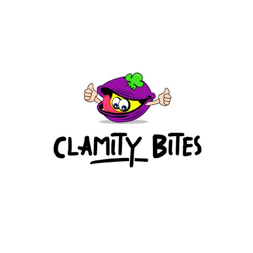 Cute logo concept for clamity bites.