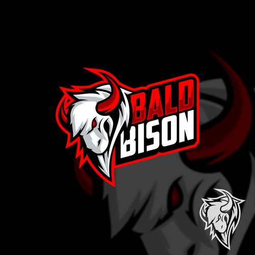bison logo character for babison