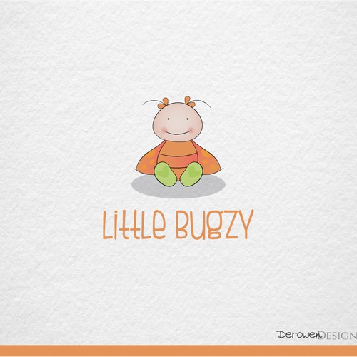 Cheerful logo of a cute baby bug