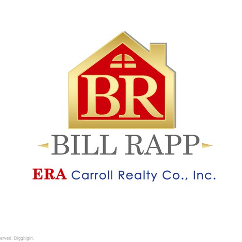 Realtor gold and red logo