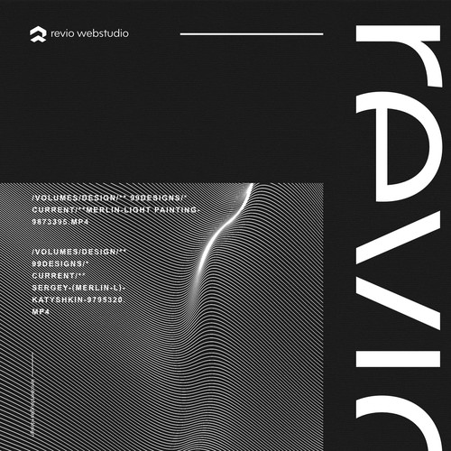 Minimalist mark for Revio Webstudio