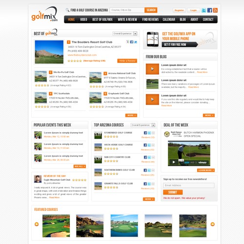 website design for golfmix