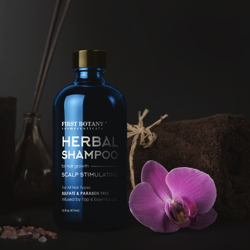 Label design for Herbal Shampoo