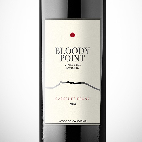Create a classy wine label exemplifing the west