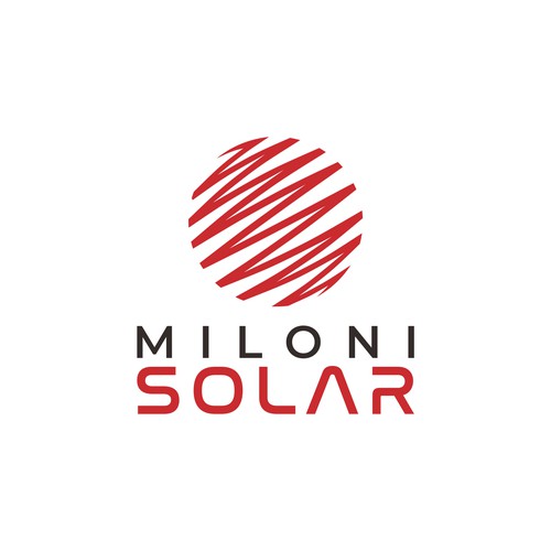 simple bold and strong design for solar company