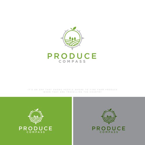 Design a logo for a new app that helps people find fresh produce