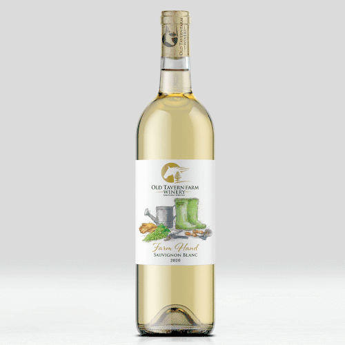 Gif animation of my label design for Old Tavern Farm Winery