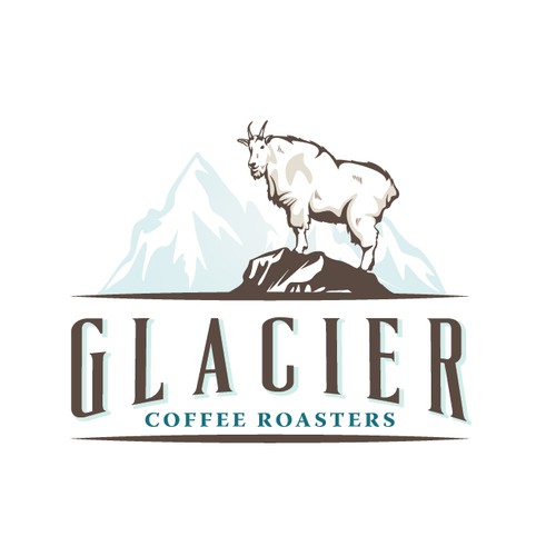 (Guaranteed) Glacier Coffee Roasters needs a new logo and business card with mountain goat