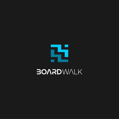 A creative logo for Boardwalk, a music studio & video agency