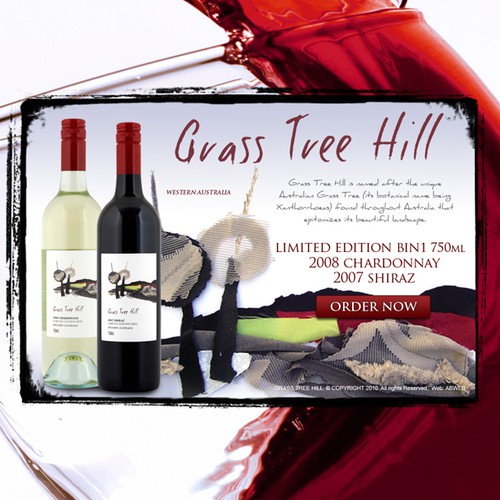 Wine Bottle Advertisement Banner