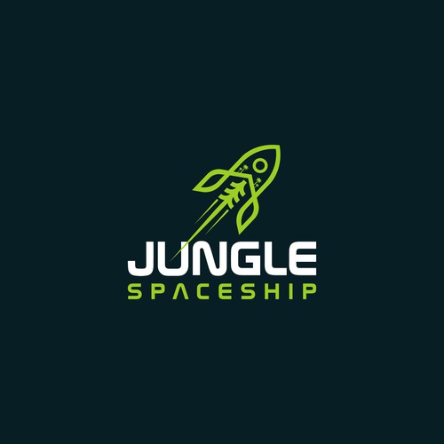 Jungle Spaceship Logo Design