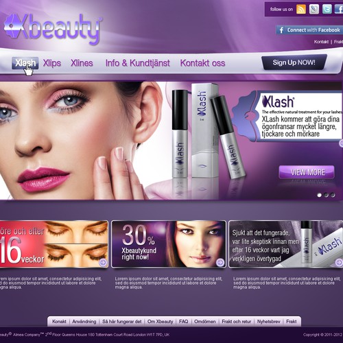 Help Xbeauty - selling swedish beauty products with a new website design