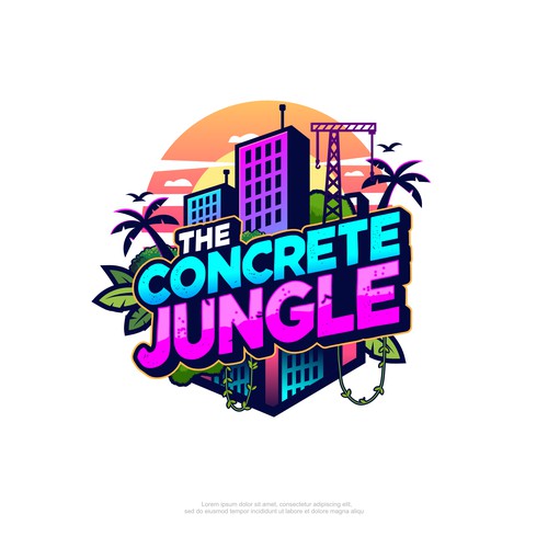The Concrete Jungle Logo Emblem design