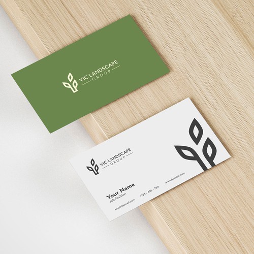 Minimalist leaves logo