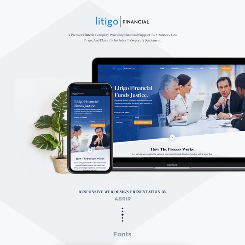 Professional Design For Litigo Financial.