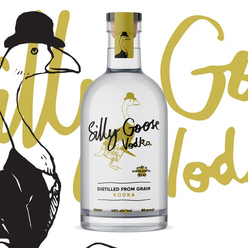 Label Design for Silly Goose Vodka