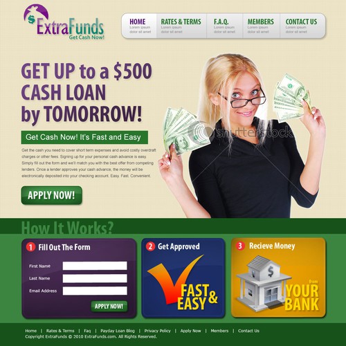 ExtraFunds Landing Page