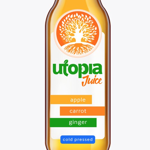 Utopia Juice label