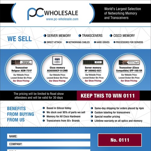 Flyer for a PC-Wholesale.com