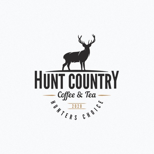 Vintage logo for a hunters coffee house