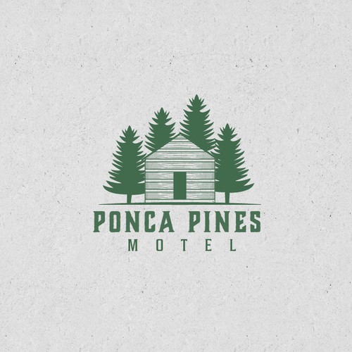 Vintage Logo concept for Ponca Pines