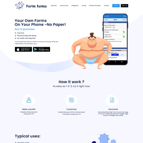 Form Sumo website