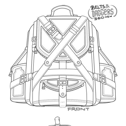 [PILLustration] Belts & Daggers Backpack