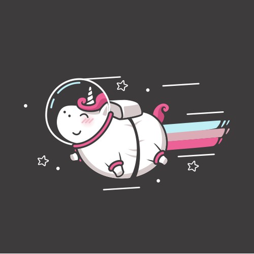 A chubby unicorn