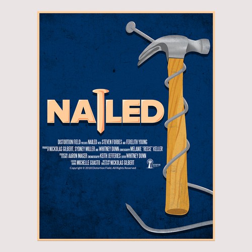 Design a poster for the short film "Nailed"