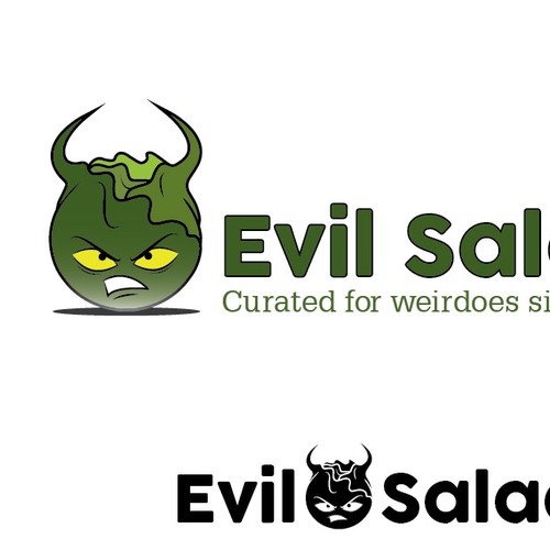 Create a logo for a weird new website, Evil Salad.